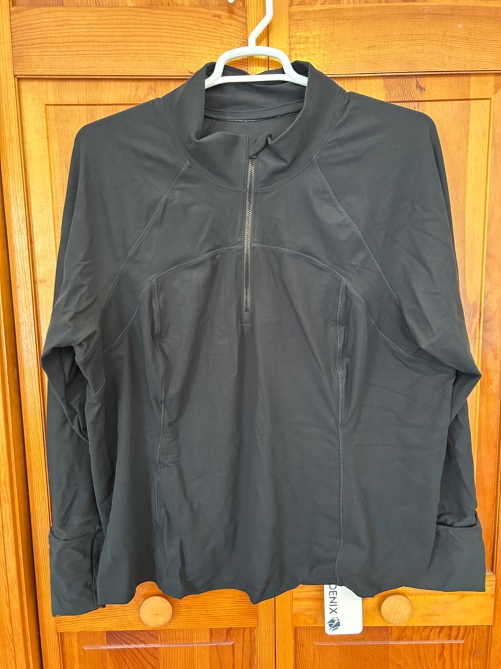 Phoenix Black Quarter‑Zip Athletic Pullover Plus 2X or 3X NWT Thumbholes